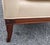 Pair of Federal Revival Mahogany Swan-Arm Armchairs With Neoclassical Rosette Details, Mid-20th Century For Sale - Image 4 of 15