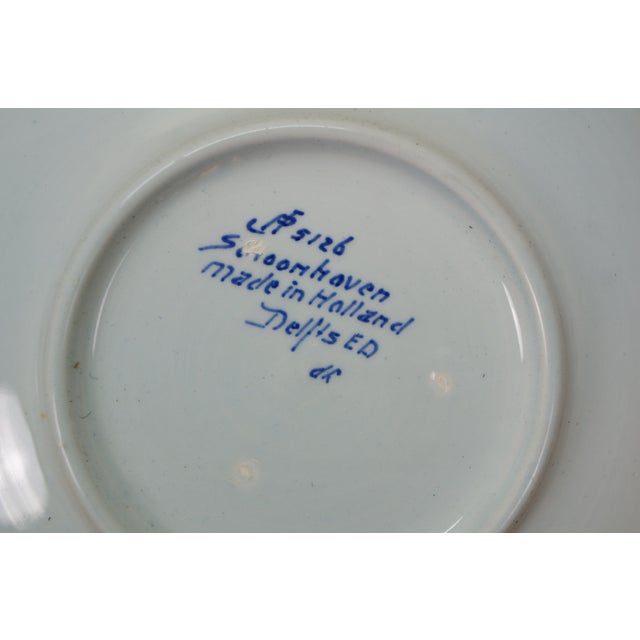 Dutch Delft Blue Floral Chamberstick Candle Holders & Windmill Butler Service Bell For Sale - Image 15 of 17