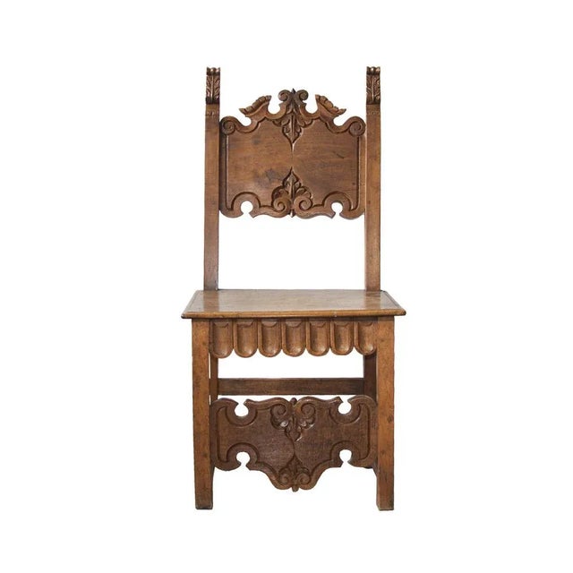 Antique Walnut Chair For Sale - Image 3 of 7