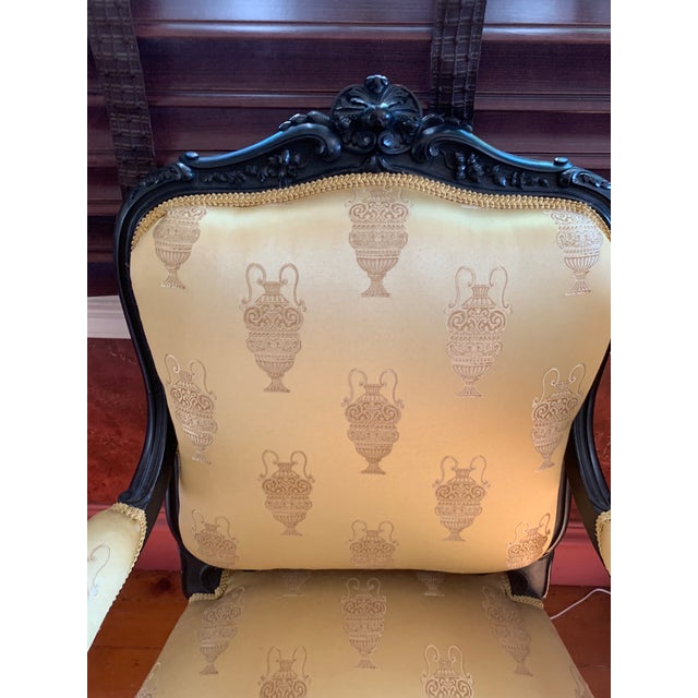 Antique Upholstered Louis XV Armchairs - a Pair For Sale In Philadelphia - Image 6 of 11