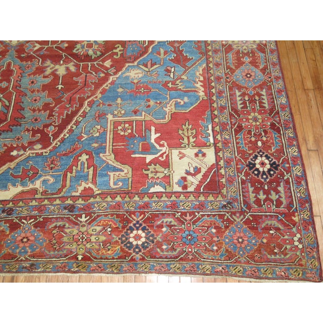 Oversize Antique Persian Heriz Carpet - 12'9" x 17'9" For Sale - Image 14 of 18