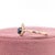 Metal Trillion 6x4.5mm Ceylon Sapphire Ring W Earth Mined Diamonds in Solid 14k Gold, Size 6.75 For Sale - Image 7 of 12
