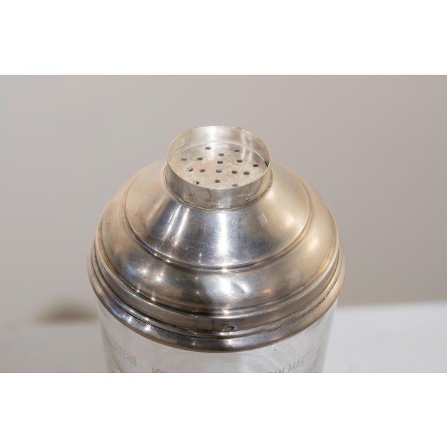 1940s Silver and Glass Cocktail Shaker, 1940s For Sale - Image 5 of 11