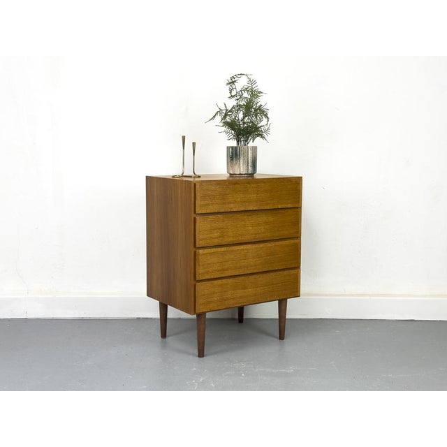 Teak Chest of Drawers from Omann Jun, 1960s, in Very Good conditions. Designed 1960 to 1969 This piece has an attribution...