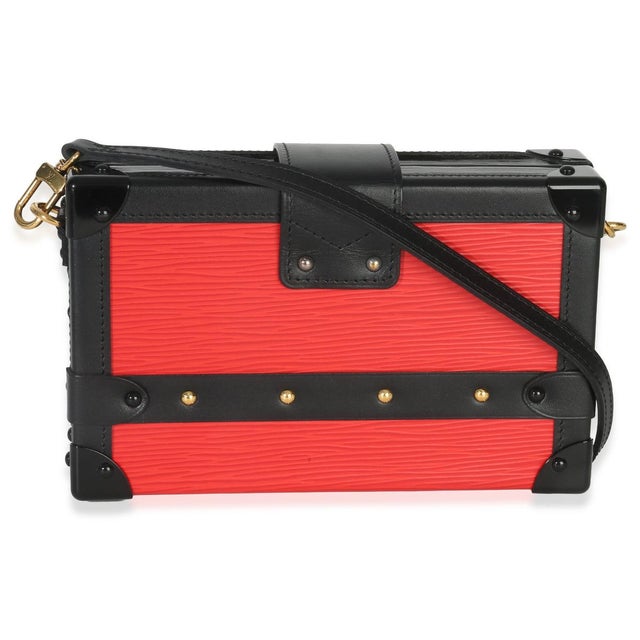 Louis Vuitton Red Black Epi Petite Malle For Sale - Image 4 of 8