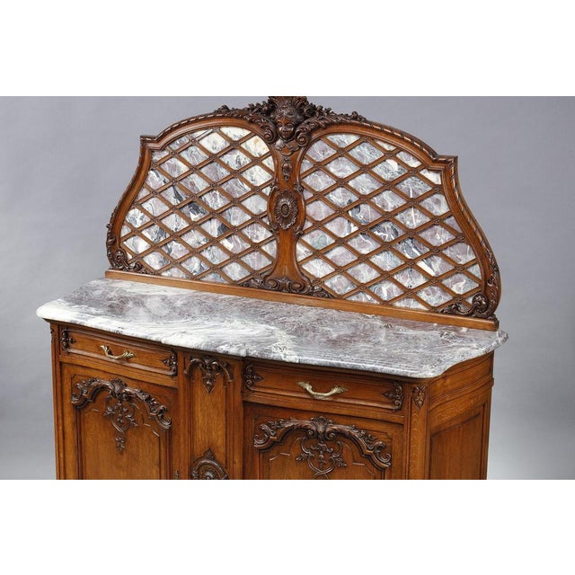 Regency Sideboards in Molded Oak and Marble, 1920s, Set of 2 For Sale - Image 13 of 18