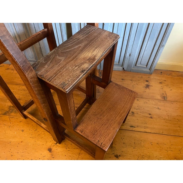 Antique French Library Step Ladder, 1890s For Sale - Image 11 of 16