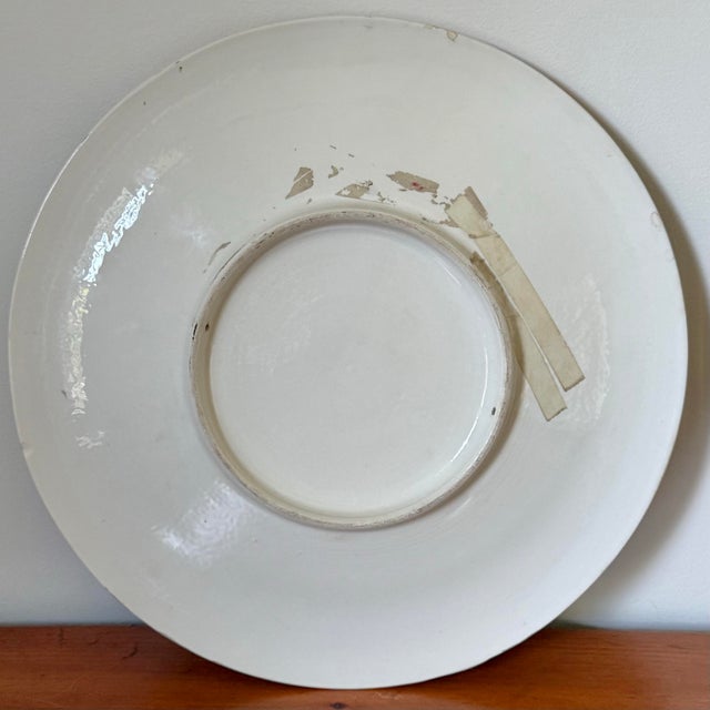 Mid 20th Century Hand Painted Capodimonte Decorative Plate Wall Decor For Sale - Image 9 of 11