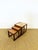 Teak and ceramic nesting coffee table dating from the sixties. made up of three tables. dimensions: h46 l44.5 d47 / h40...
