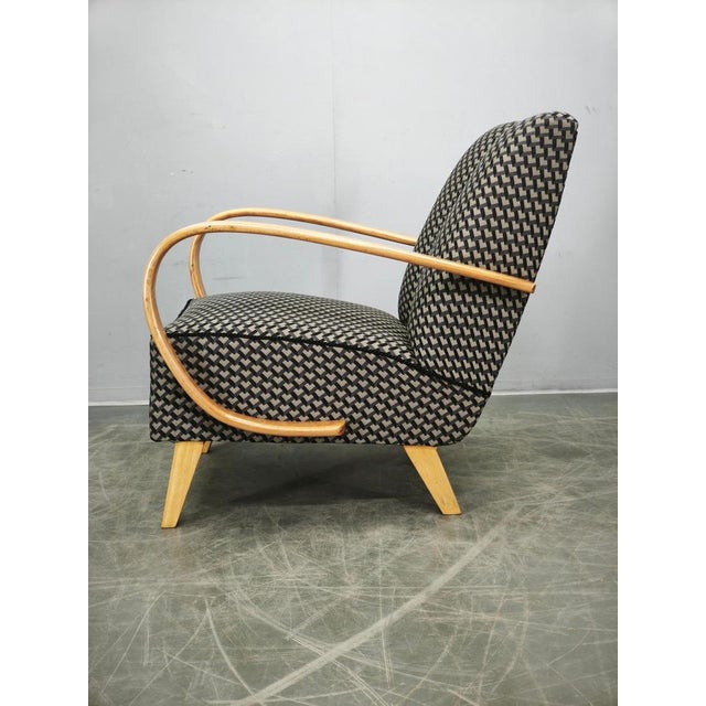 Art Deco Armchair by Jindrich Halabala, Former Czechoslovakia, 1940s For Sale - Image 3 of 12