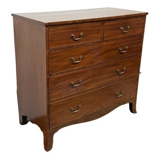 English Regency Mahogany Five-Drawer Chest, Early 19th Century For Sale