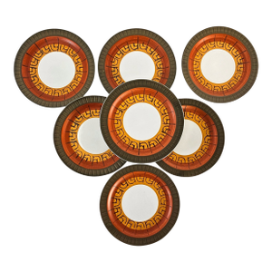 Vintage Casual Ceramics Stoneware Galaxy 8007 Salad Plates 7.5 " 1960's Set of 7