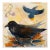 “Nesting” Ravens Painting by LWren Walraven For Sale