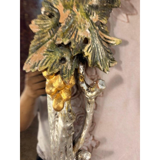 Pair of Italian Baroque Wall Mirrors, Hand-Carved Wood, Circa 1960s For Sale - Image 13 of 16