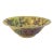 1980s Large Chinoiserie Yellow Botanical Centerpiece Bowl For Sale