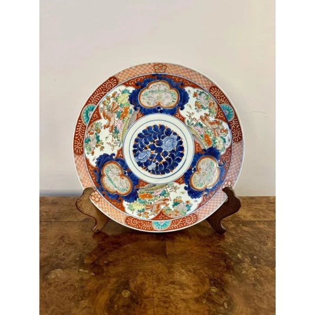 Antique Japanese Imari Porcelain Plate, 1900 For Sale - Image 4 of 6