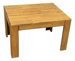 Modernist Butcher-Block Oak Side Table, Vintage