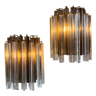 Italian Glass Wall Sconces, Set of 2 For Sale