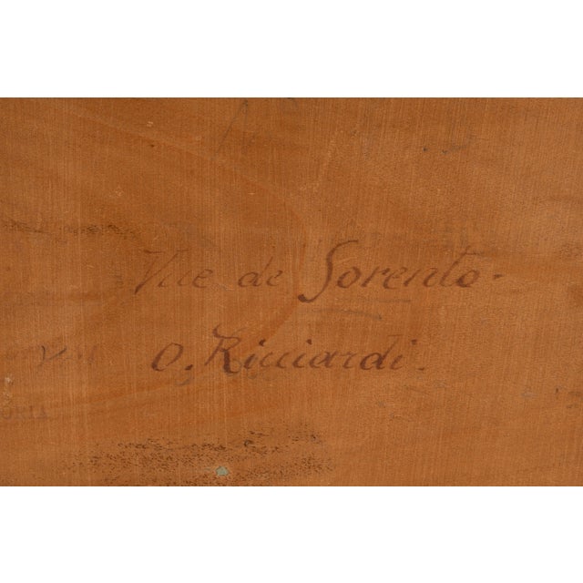 Oscar Ricciardi, View of Sorrento, 1890s, Oil on Panel For Sale - Image 9 of 15