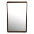 Mid Century Modern Wall Mirror With Angular Walnut Frame For Sale