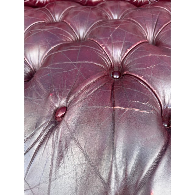 Vintage Leathercraft Tufted Leather Chesterfield Sofa For Sale - Image 9 of 10