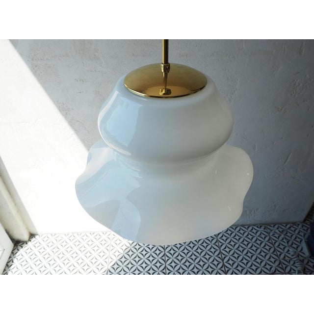 Mid-Century Glass Chandelier, Czechoslovakia, 1960s For Sale - Image 3 of 11