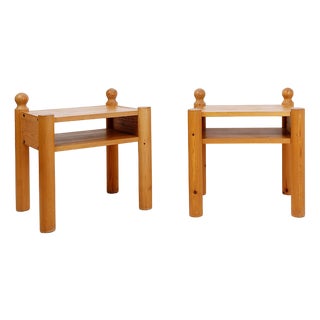20th-Century Swedish Nightstands in Pine, Set of 2 For Sale