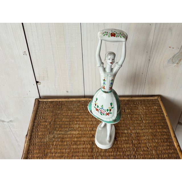 Hungarian Hollohaza Porcelain Figurine For Sale - Image 10 of 14