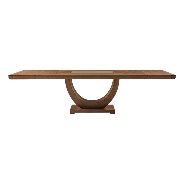 Modern Greg Sheres Style Walnut Extension Dining Table For Sale