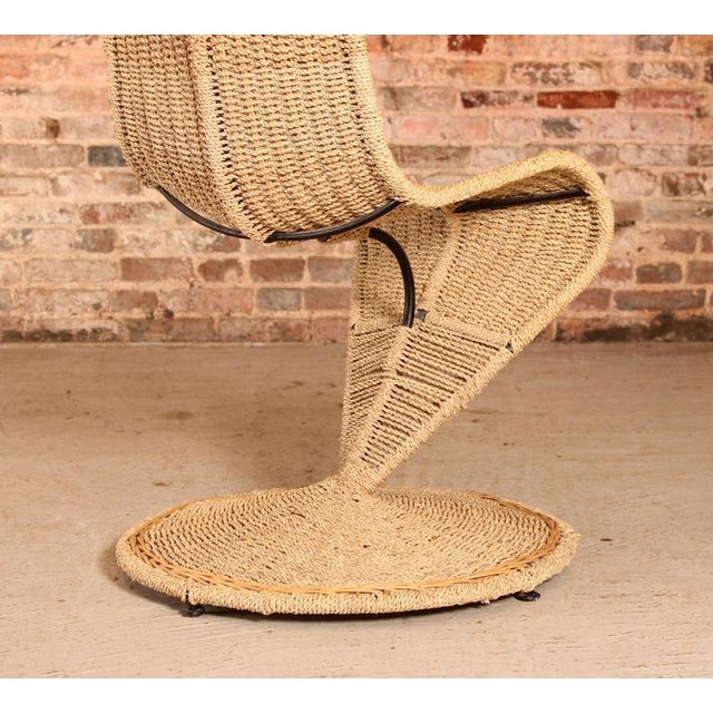 Mid-Century Italian Banana Leaf Rope S Chair by Marzio Cecchi, 1970s For Sale - Image 9 of 12