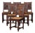 French Straw-Seated Chairs in Wood, 1940, Set of 6 For Sale