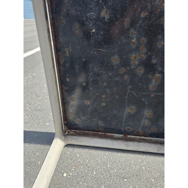 1970s Richard Schultz Style Knoll Aluminum and Yellow Enamel Patio Dining Table For Sale - Image 17 of 18