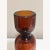Mid-Century Bohemian Glass Amber Candle Holder For Sale - Image 4 of 4