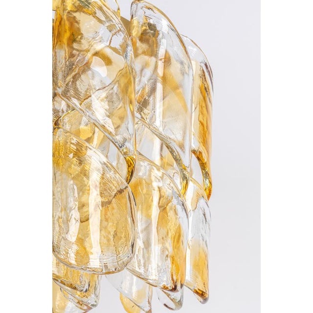 Large Murano Glass Tubes Flush Mount Light from Kaiser, Germany, 1960s For Sale - Image 4 of 17