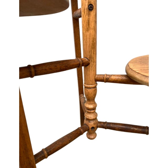 Brown Mid-Century Bamboo Plant Stand/Side Table For Sale - Image 8 of 8