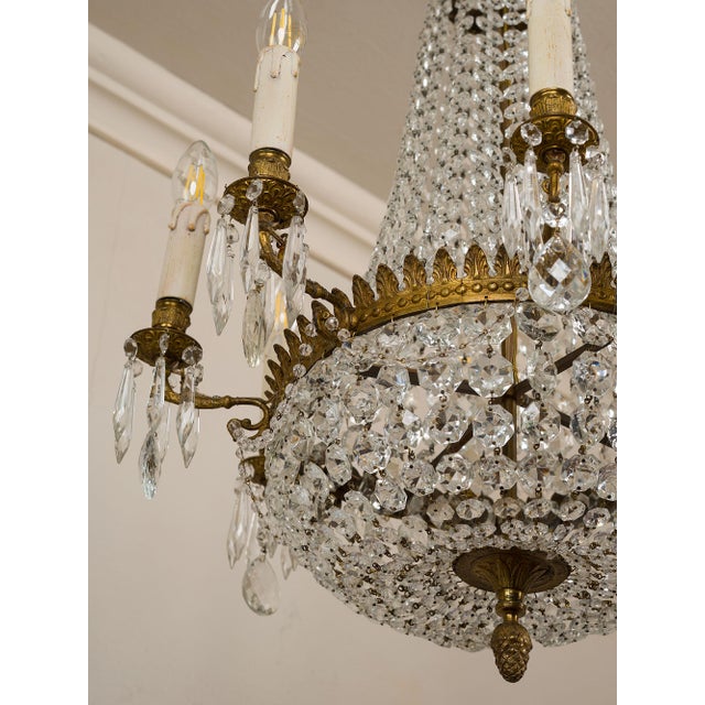 Vintage Empire Style Chandelier, 1930s For Sale - Image 9 of 14