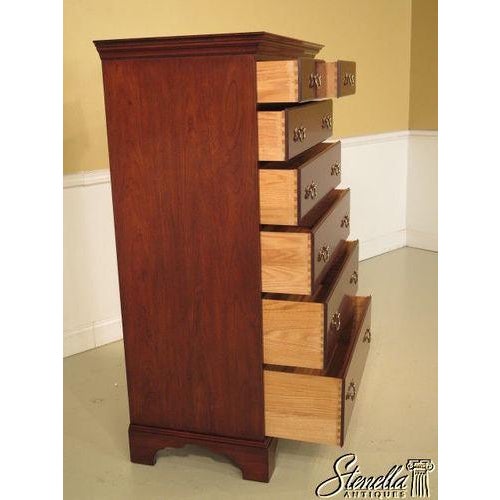 Henkel Harris Henkel Harris Model #134 Cherry High Chest of Drawers #24 Finish For Sale - Image 4 of 9