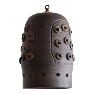 Studio Pottery Ceramic Pendant Light For Sale