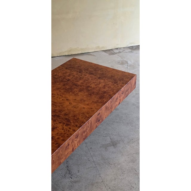 Modern Burlwood Coffee Table by J.C Mahey, 1970s For Sale - Image 3 of 12