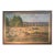 Circa 1900 French Landscape with Shepherd and Flock of Sheep Oil Painting by Charles Joseph Berges, Framed For Sale