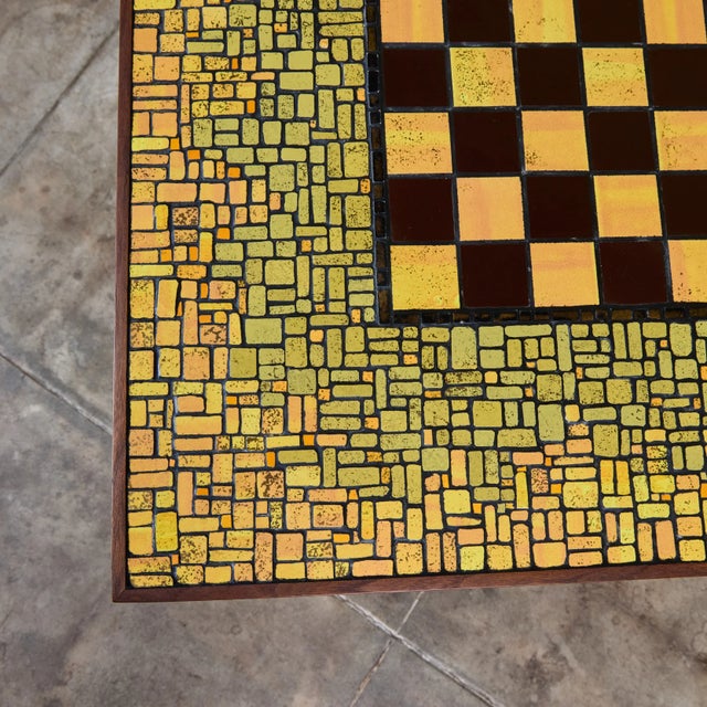Ceramic Tile Chess Table in the Style of Gordon & Jane Martz For Sale - Image 12 of 18