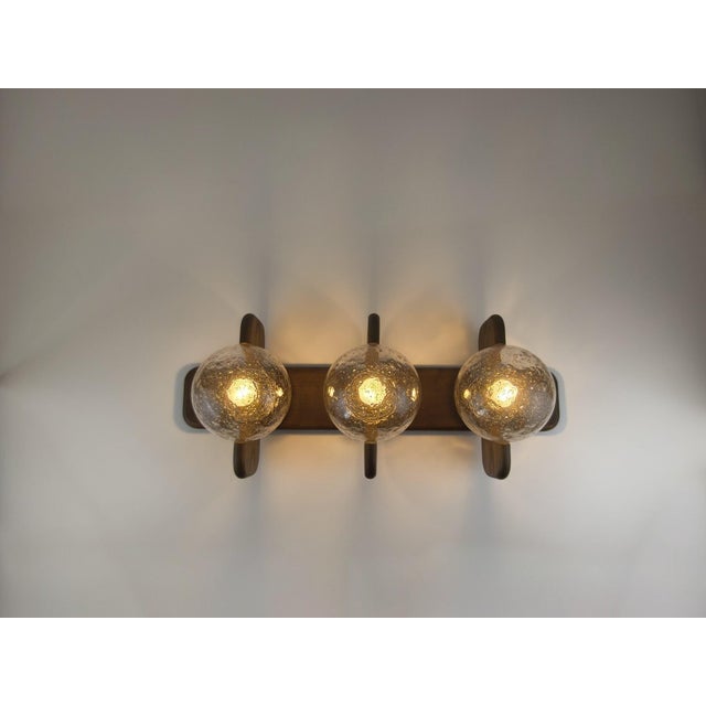 Vintage Three-Glass Globe Wall Light from Kaiser Leuchten, 1960s For Sale - Image 4 of 18