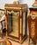 Traditional French Empire Display Cabinet – Marble Top, Gilded Bronze & Gold Leaf Details With Velvet Interior For Sale - Image 3 of 3