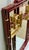 Turner Vintage Palm Beach Regency Red Faux Tortoiseshell & Parcel Gilt Wall Mirror- Newly Painted For Sale - Image 4 of 12