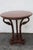 Carved Swan Round Solid Mahogany Side End Table 6173 For Sale - Image 9 of 12