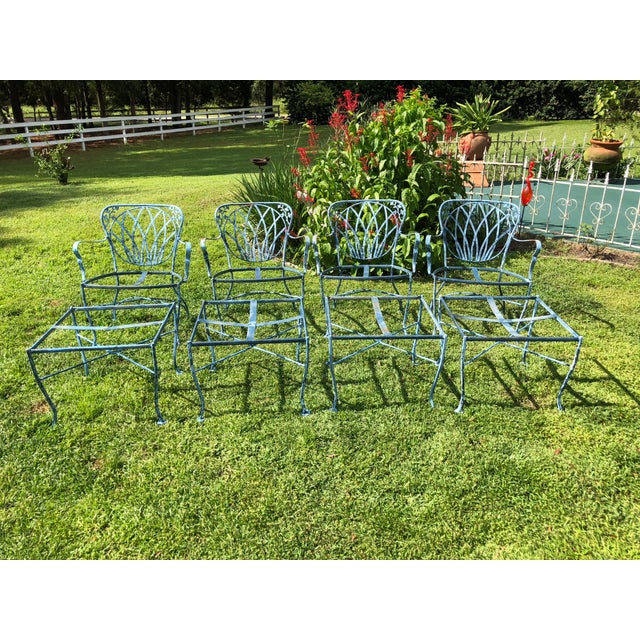 Vintage Russel Woodard Patio Furniture Set of 8 Chairish