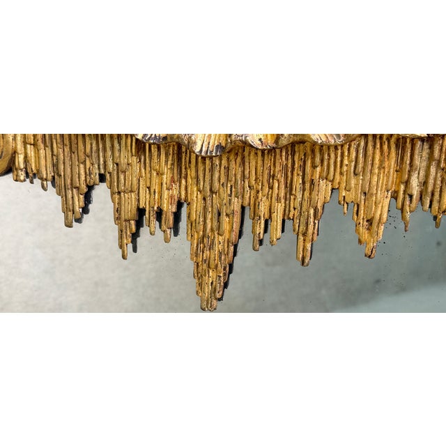 Gold Carved Giltwood and Gesso Wall Mirror, 1880s For Sale - Image 8 of 10
