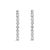 Contemporary 14K White Gold 5.00 Cttw Lab Grown Diamond Inside-Out Hoop Earring, A Pair For Sale - Image 3 of 5