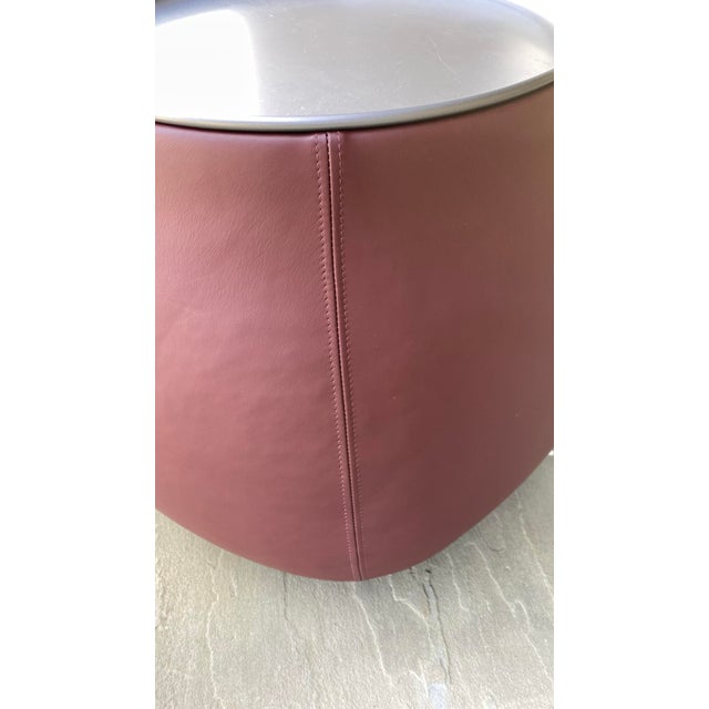 B&B Italia "Fat-Fat" Coffee Table, combo of functionality and elegance. Leather exterior with amazing stitching details,...