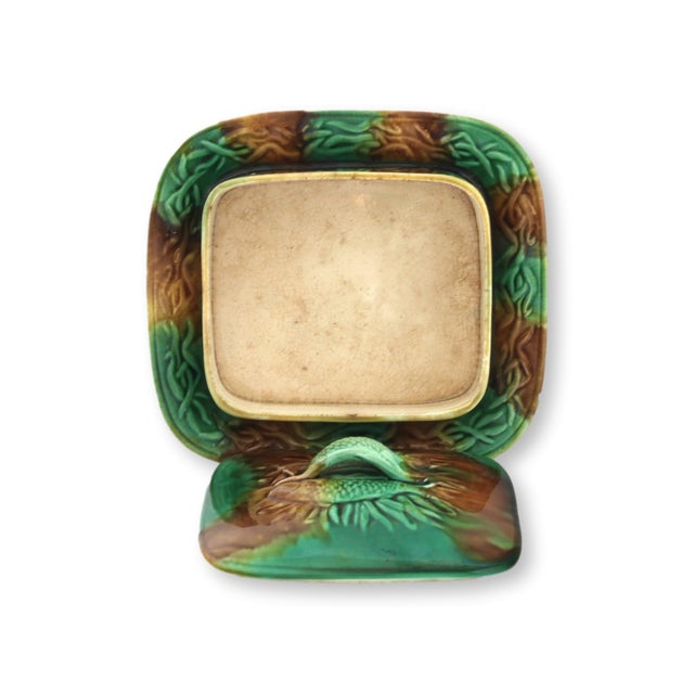 Antique English Majolica Sardine Box For Sale - Image 4 of 9